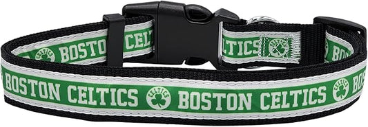 NEW & Improved Pets First NBA PET Collar Boston Celtics Dog Collar, Size Large Basketball Team Collar for Dogs & Cats. A Shiny & Colorful Dog & Cat Collar Licensed by The NBA