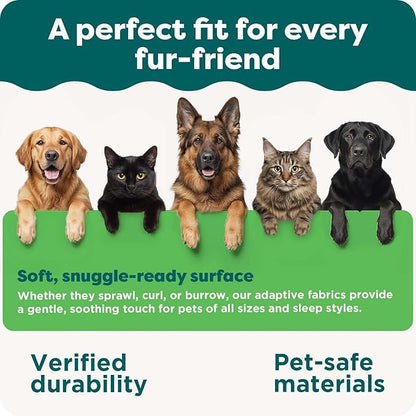 FurHaven Orthopedic Dog Bed for Large Dogs, L-Shaped Chaise Contour Mattress with Solid Orthopedic Foam Slab for Joint Support, Removable Washable Cover, Jumbo Plus/XXL, Faux Fur & Suede, Espresso