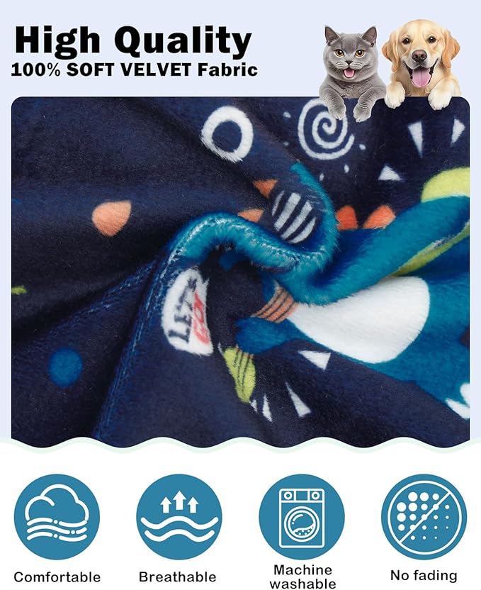 CuteBone Dinosaur Costume Dog Pajamas, Stretchy Spandex Crystal Velvet Sleepwear Coat for Small Dogs, Soft & Warm Pet Outfit Clothes for Cold Weather, Cozy Pullover Design COSP19XS