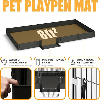 20 Planes Guinea Pig Cages Enclosed Hamster Cage with Door & Waterproof Liner, Expandable Cage for Guinea Pigs, Metal Wire Yard Fence Rabbit Cage