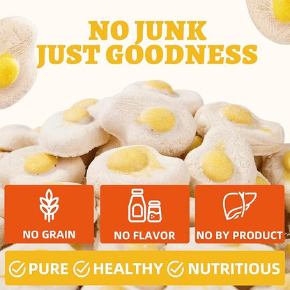 Wellix Freeze-Dried Treats for Dogs and Cats - SunnyBites Freeze Dried Chicken Cat Treats for Indoor Cats - Supports Immunity&Gut Healthy for Training Kitten Snack 3.5oz