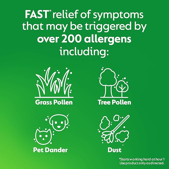 Zyrtec 24 Hour Allergy Relief Tablets, Indoor & Outdoor Allergy Medicine for Adults with 5 mg Cetirizine Hydrochloride, Relief of Runny Nose, Sneezing, Itchy Eyes, Plus Dust, Mold & Pet Dander, 35 ct