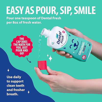 Dental Fresh Original Water Additive for Dogs & Cats, 17 Fl Oz, Daily Teeth & Breath Care to Help Freshen Breath