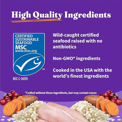 Halo Holistic Cat Food Wild Caught Whitefish Formula, Healthy Grains Dry Cat Food, For Sensitive Stomach Support, Kibble for Adult Cats, 10 lb Bag