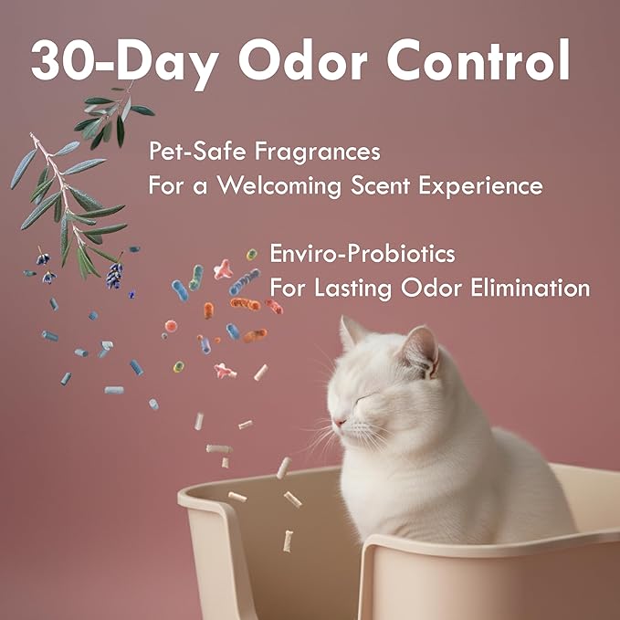 Lady N Pellet Tofu Cat Litter Boba Tea Scent, Strong Clumping, Ultra Absorbent, Dust-Free, Low Tracking, Water-Soluble, Natural Ingredients, Enviro-Probiotic Odor Control 18lb