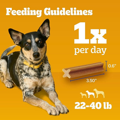 Pedigree Dentastix Small & Medium Breed Dog Treats, Original with Real Chicken, Dog Dental Treats, 13.9 oz. Bag (25 Treats Total)