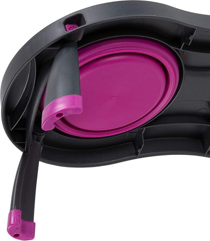 Dexas Pets Double Elevated Pet Feeder, Fuchsia, Large/2.5 Cup Capacity Bowls