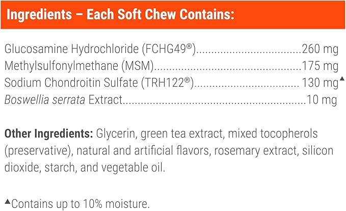 Nutramax Laboratories Cosequin Plus MSM & Boswellia Mini Sized Soft Chews