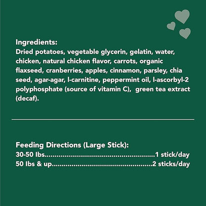 Get Naked Grain Free 1 Pouch 6.6 Oz Weight Management Dental Chew Sticks, Large
