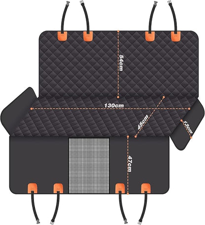 GXT Dog Back Seat Cover Protector for Cars SUV and Trucks with Mesh Window, Scratchproof Nonslip and Waterproof Material