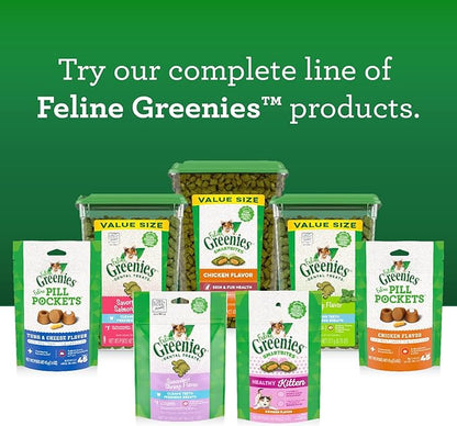 Greenies Feline Smartbites Healthy Indoor Natural Treats for Cats, Tuna Flavor, 4.6 oz. Pouch (Pack of 2)