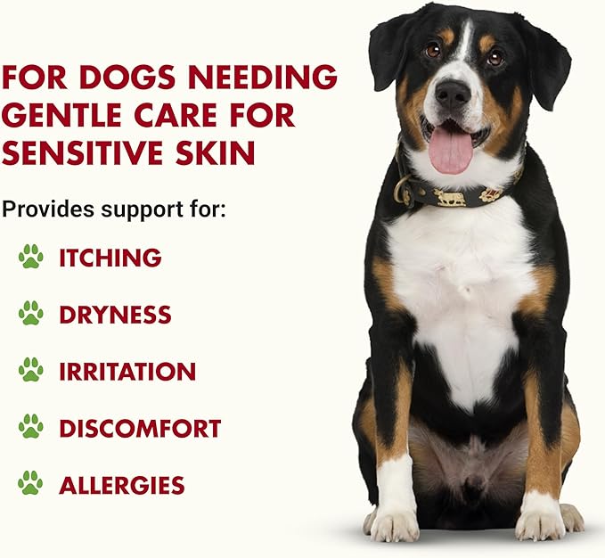 K9 Itch & Allergy Advanced Formula, AntiItch & Allergy Support with Omega3s Fish Oil, MSM, Vitamin E, and Hyaluronic Acid Dog Care Essentials for Dry, Sensitive Skin