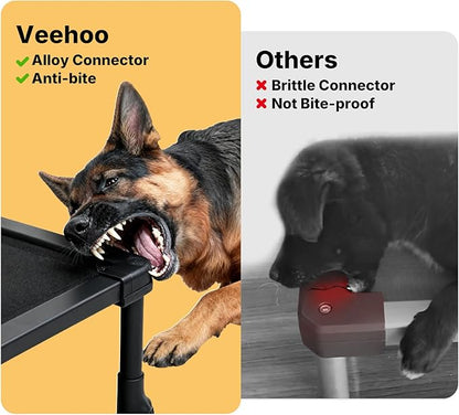 Veehoo Chew Proof Elevated Dog Bed, Indestructible Raised Dog Bed with Exclusive Cover, Washable Orthopedic Padded Pet Cot for Indoor & Outdoor, Medium Dog Bed 35" x 22", Dark Grey