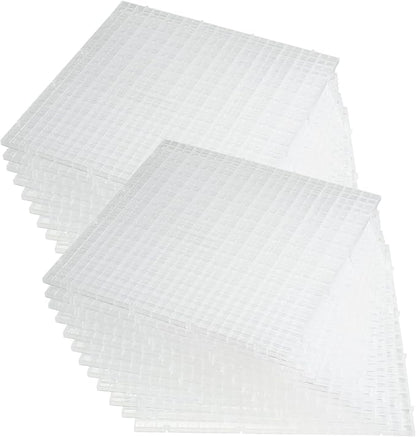 ALEGI 24 Pcs Aquarium Fish Tank Divider Plastic Egg Crate Aquarium Filter Bottom Tray Grid Isolation Board Partition Net Pane Separator (L 24pcs)