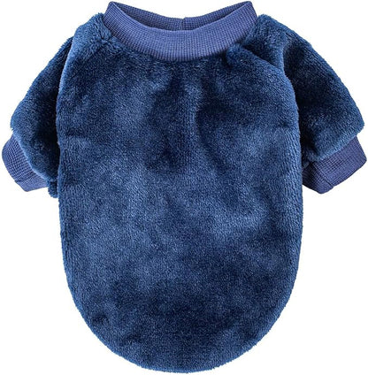 FabriCastle Dog Sweater, 3-Pack Dog & Cat Clothes, Ultra Soft and Warm Pet Jackets XXS XS for Small Dogs Boy & Girl, Winter Pet Apparel Costumes, Puppy Outfits (Grey,Blue,Dark Blue, Small)