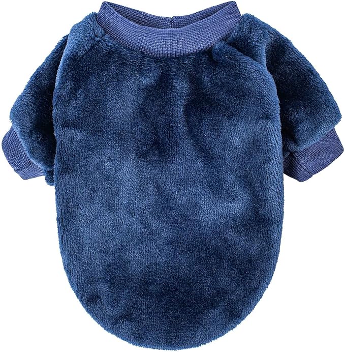 FabriCastle Dog Sweater, 3-Pack Dog & Cat Clothes, Ultra Soft and Warm Pet Jackets XXS XS for Small Dogs Boy & Cats, Winter Pet Apparel Costumes, Puppy Outfits (Grey,Blue,Dark Blue, X-Small)