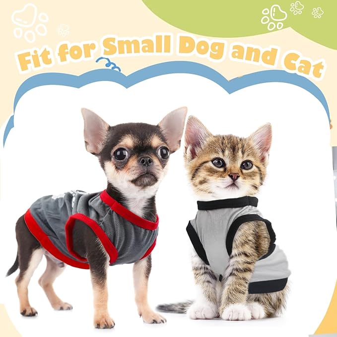 4 Pieces Dog Shirts Dog Clothes for Small Medium Dogs Boy Doggie Tshirt Outfits Puppy T-Shirt for Chihuahua Mini Dachshund French Bulldog (Medium)