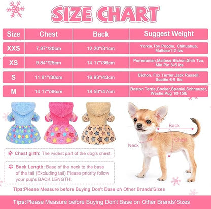 Dog Sweater Fleece Dog Hoodie Winter Puppy Clothes for Small Dogs Boy Girl Pet Hoodies Cold Weather Doggie Coats Fall Doggy Sweatshirt for Chihuahua Yorkie Cat Sweater Costume, Rose Pink, S
