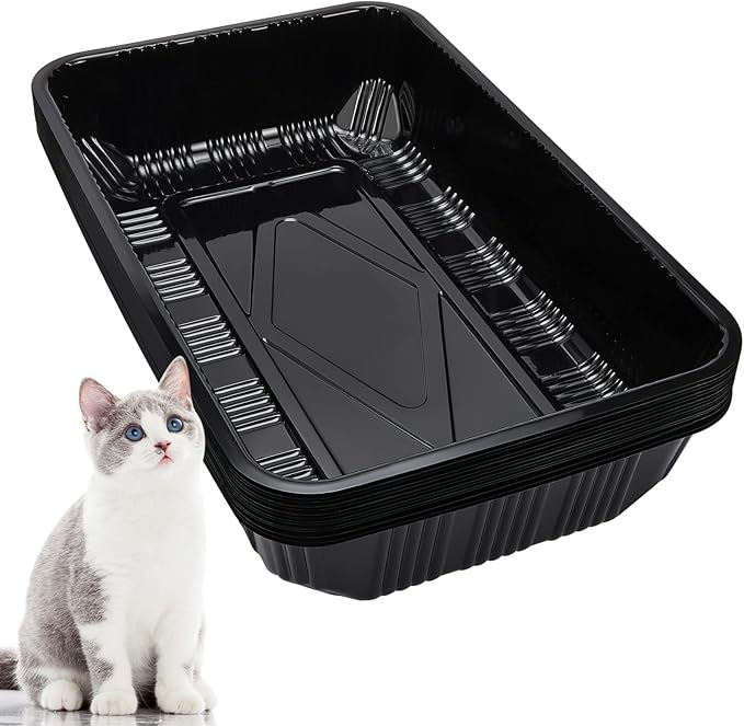 Tessco 15 Pcs Disposable Litter Box for Cats Kitty Disposable Paper Litter Box Trays Portable Cardboard for Small Pets Animals, Guinea Pig, Bunny Cage Liner Home Outdoor Travel, 16.7 x 10.5 x 3.4 Inch