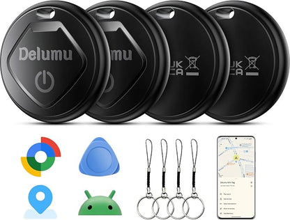 Air Tracker Android, 2026 New Smart Tags-4 Pack Android Tracker for Google'S Find Hub App, Bluetooth Tracker Keys Finder and Item Locator & GPS Trackers for Keys,Luggages,Wallet, IP67