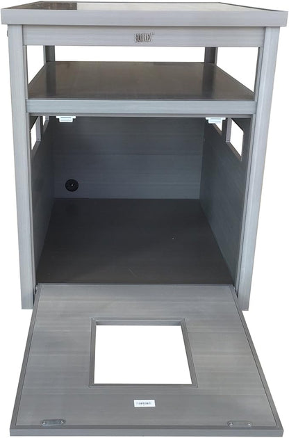 New Age Pet ECOFLEX Jumbo Cat Box Cover and End Table with Litter Box Enclosure and a 10 Year Warranty Hides Unsightly Litter Box made with Moisture & Odor Resistant Composite Material, Grey
