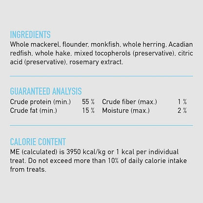 ORIJEN Freeze Dried Cat Treats Grain Free High Protein Raw Animal Ingredients Six Fish 1.25oz Bag,(Pack of 2)