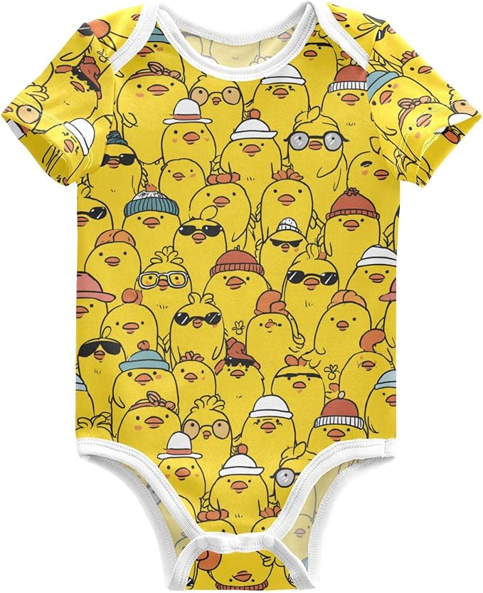 Bright Emotions Raccoons Baby Short Sleeve Bodysuits Romper Unisex Infant Outfit Wrapping Clothes for Boy Girl kids 3M