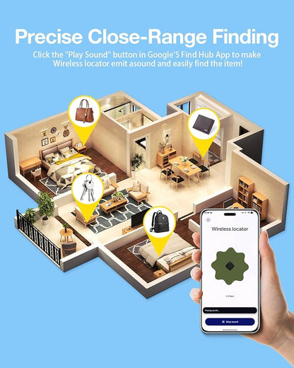Air Tags for Android,Air Tags-4 Pack Android,2 Year Battery Life,Air Tracker Tags with 4 Case,Google Find Trackers for Google'S Find Hub App,IP65 Waterproof Luggage Tracker for Keys