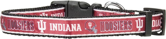 Pets First Collegiate PET Collar New Version Indiana Hoosiers Dog Collar, Size Medium. Best Sports Team Color for Dogs & Cats. A Shiny & Colorful Dog & Cat Collar Licensed by The NCAA