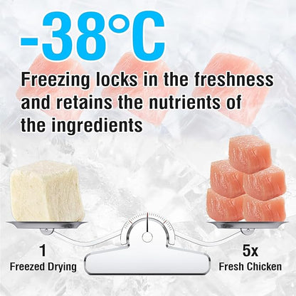 Freeze-Dried Chicken Cat Treats, 3.52 oz Chicken Cube Snacks for Pets, Single Ingredient Chicken Dog Treat Bite-Sized Pieces
