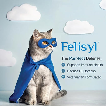 Felisyl L-Lysine Gel for Cats & Kittens (5oz) – Immune System, Respiratory & Eye Health Support. Reduces Sneezing, Runny Nose & Watery Eyes. Daily Salmon-Flavor Supplement – Made in USA (1 Pack)