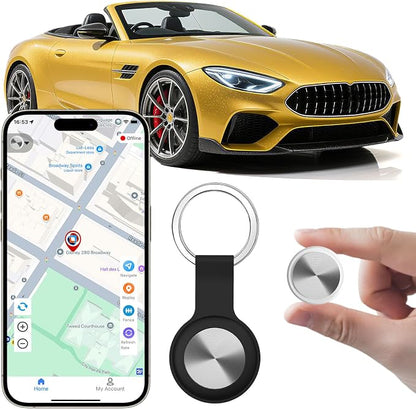 GPS Tracker for Vehicles Cars Motorcycles,No Monthly Fee No Subscription,Real-Time Location Tracking Device, Portable Mini GPS Tracker for Car Kids Pets Dogs Elderly and Valuables (Android & iOS)