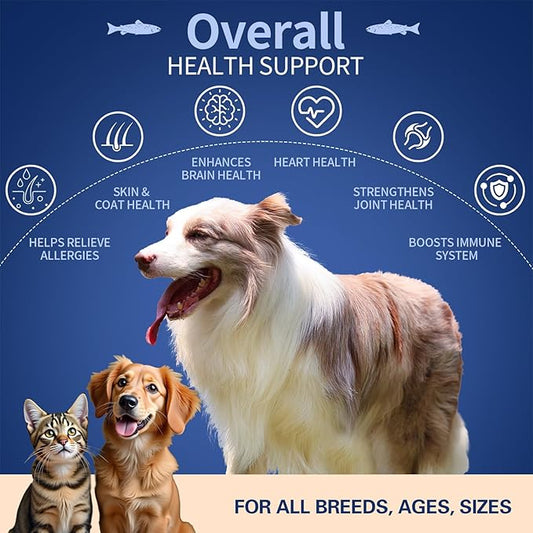 DANFISK Salmon Oil Formula with Omega 3, Fish Oil for Dogs Supplement, Skin & Coat Dog Oil, Itchy Relief, Immune Support for Joints & Heart, Food Topper, 32 oz