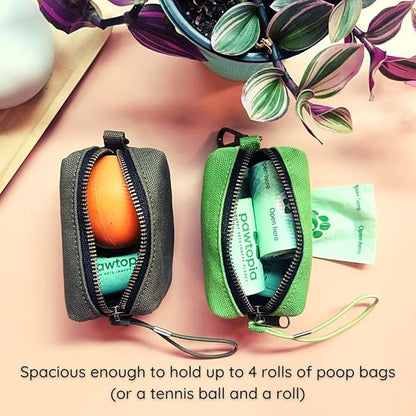Pawtria Bundle Product of 120 Pet Waste Bags and 1 Canvas Dispenser (Pink), Vegetable Starches, Eco-friendly Dog Waste Bags, Leak proof, Easy to Open, Give Back, Fabric poop bag holder…