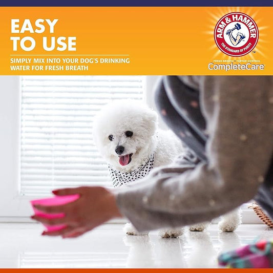Arm & Hammer Dog Dental Water Additive Breath Freshener, Odorless Flavorless Oral Care Solution for Plaque and Tartar Control, Daily No Brush Dental Support for Dogs, 16 Fl Oz - 3 Pack