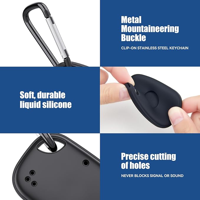 DDJ Case for Tile Life360 Pro (2024) Bluetooth Tracker with Keychain 2-Pack, Soft Silicone Cover Holder Key Ring Clip for Tile GPS Item iTag Finders Accessories, for Pet, Bags, Kids, Keys, Luggage