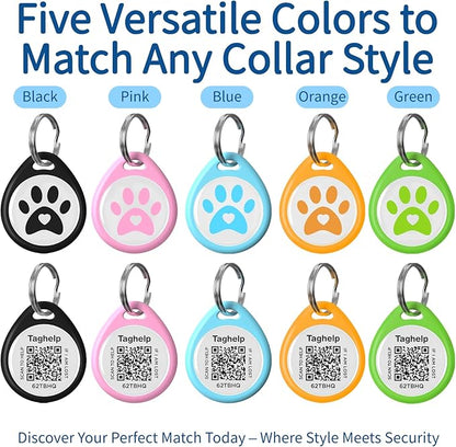 2 Pack-Custom pet Tags, Pet Id Tags for Dogs, Cat & Dog Collar Charm, Lightweight Sturdy Cute Cat Smart ID Tags, Personalized Dog Name Tags,Silent, Lightweight Durable,NO APP(Blue&Blue, 1.2")