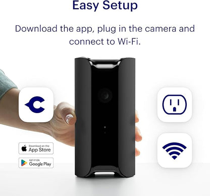 Canary Pro Indoor Home Security Camera 1080p HD WiFi IP | 24/7 Watch Live Video, Siren, Climate Monitor, Motion Alerts, Two-Way Talk, Night Vision, 10x Zoom, Private Mode, Works with Alexa and More