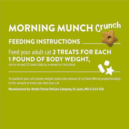 Friskies Purina Party Mix Morning Munch Crunch Cat Treats - 2.1 oz. Pouches,(Pack of 20)