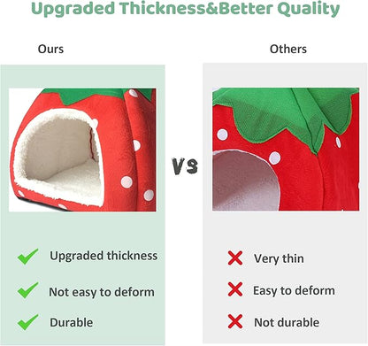 Guinea Pig Hideout 2 Pack Guinea Pig Bed House Cage Accessories Cozy Hide-Out for Hedgehog Ferret Chinchilla&Other Small Animals