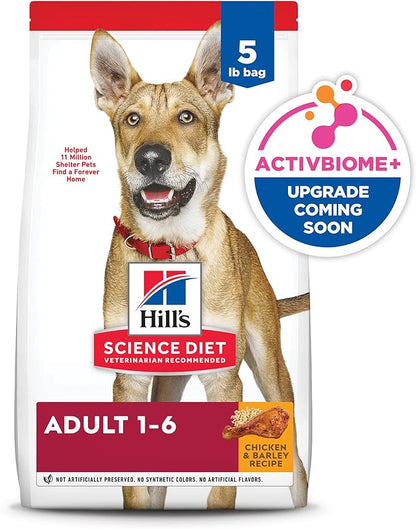 Hill's Science Diet Adult 1-6 Dry Dog Food, Chicken & Barley, 5 lb. Bag