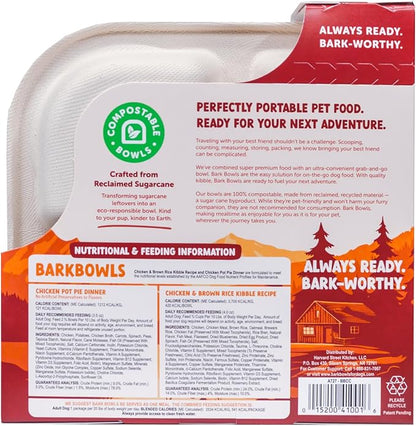 On The Go Dog Food, Chicken Pot Pie Dinner - 7.5 oz Tray (6 Count), Made in The USA with Real Chicken