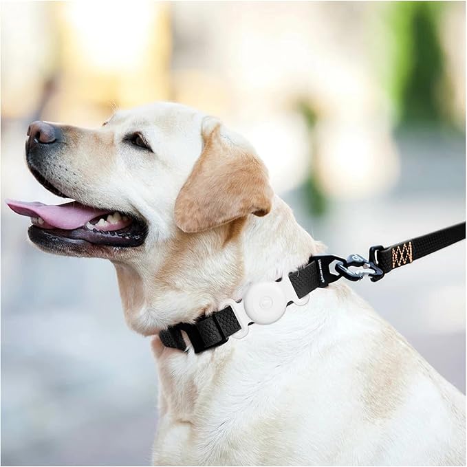 Vancle at Case for Dog Collar, Waterproof Apple Air Tag Protective Holder GPS Tracking Finder for Pet, Silicone Case for Dog Collar Cat Loop Holder Pet Accessories