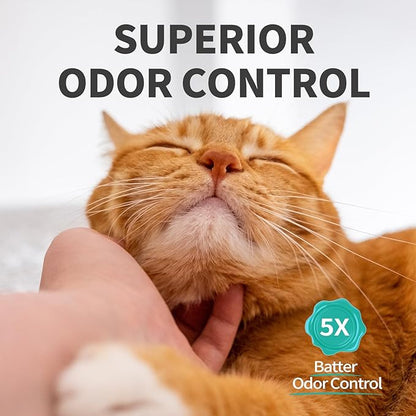 ABCPET Cat Litter Crystals No Clumping Odor Control Kitty Litter Non-Clumping No scooping Low Dust, Low Tracking, Dehydrates Waste Cologne - 17.2 lbs (4 x 4.3 lb Packs)