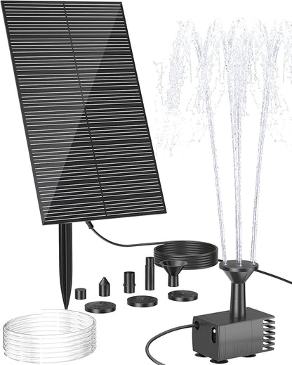 Biling Solar Water Fountain Pump, Solar Bird Bath, Outdoor with Tubing, Solar Powered Fountain Pump for Pond BirdBath, Garden, Pool, Fish Tank,Backyard