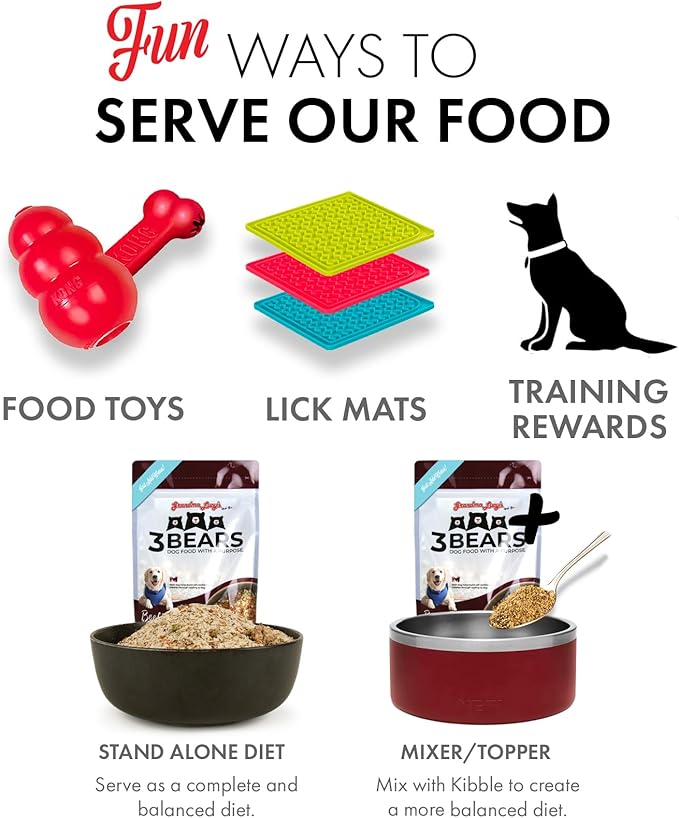 3 Bears Beef Dog Food - 1lb