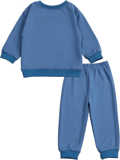 Toddler Baby Cute Dog Puppy Long Sleeve Sweatshirt Top Jogger Pants Set Cute Fall Winter Clothes Set