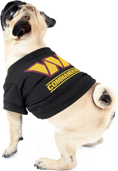 Littlearth NFL Washington Commanders Pet T-Shirt, Team Color, Large