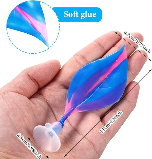 WILLBOND 2 Pcs Blue Silicone Betta Fish Bed Leaf Hammock Betta Fish Tank Accessories Decorations for Aquarium Ornaments, Practical Resting Spot, Comfortable and Safe