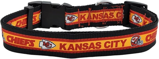 Pets First NFL Kansas City Chiefs Licensed PET COLLAR, Extra Large - Heavy-Duty, Strong, and Durable Dog Collar. Available in 31 Football Teams and 4 Sizes